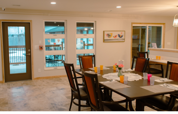 Natural light and family-style dining at ComfortCare Homes