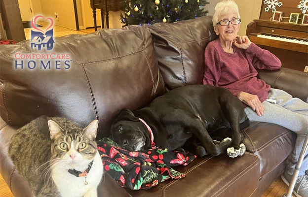 Pets are an important part of life at ComfortCare Homes and provide joy to residents and staff alike.